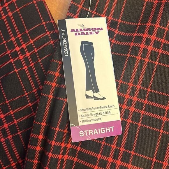 NWT Allison Daley plaid ankle pants - Picture 2 of 9